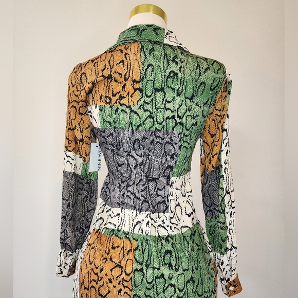 Nine West Heritage Stripe Collection Extra Small Button-Up Dress NWT - Picture 9 of 15